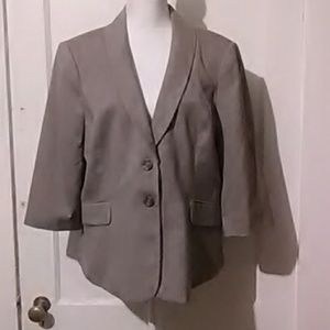 The Limited Womens Taupe Blazer Lined XL